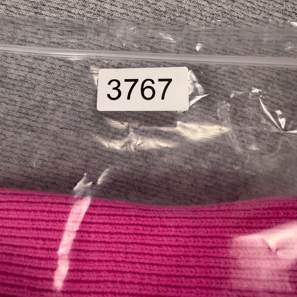 Free People Hot Pink Ribbed Knit Crop Sweater Mock Neck Boxy Mens M - Picture 14 of 16